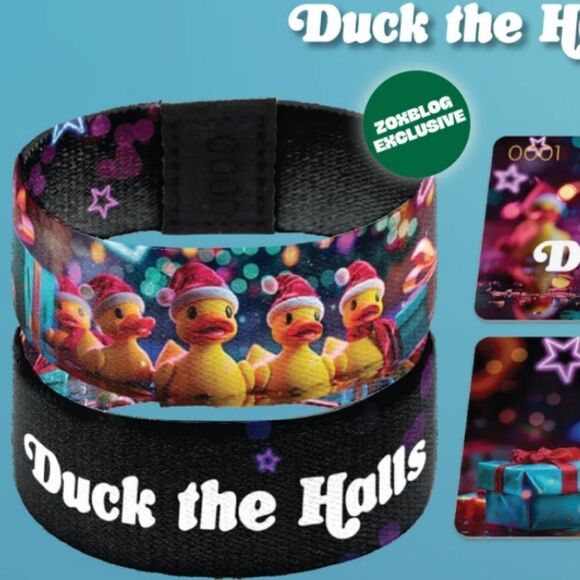 ZOX "DUCK THE HALLS" #781 RUBBER DUCKY CHRISTMAS BLOG COLLECTIBLE Wristband - Picture 10 of 11